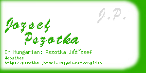 jozsef pszotka business card